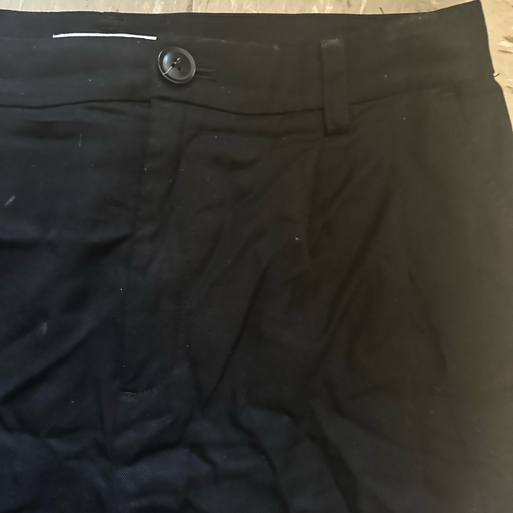 Loft wide leg black trousers